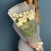 5 кустовых белых роз Сноуфлейк 60 см