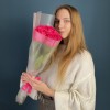 5 малиновых роз Пинк Флойд 60 см