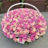 501 роза в корзине Нежный микс