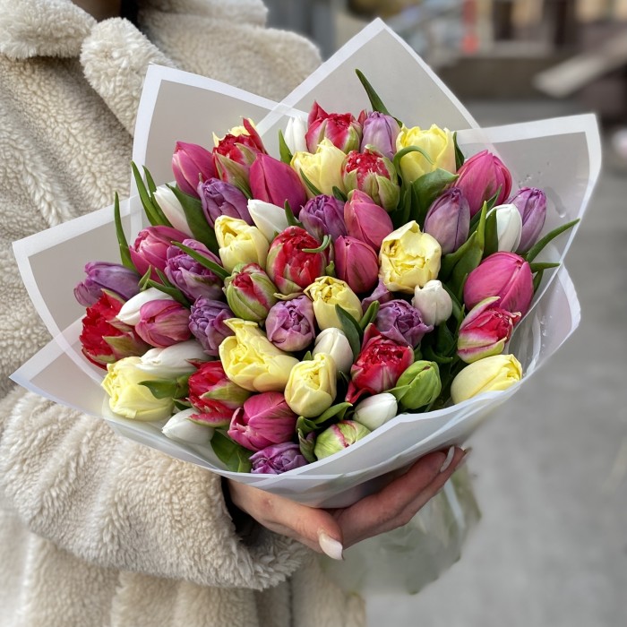 51 Яркий микс тюльпанов