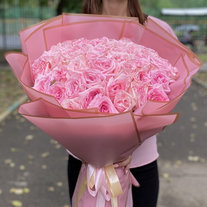 51 ароматная роза Пинк Охара 60см