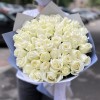 51 белая роза Премиум