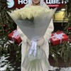 51 длинная белая роза 70 см