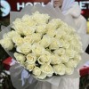 51 длинная белая роза 70 см