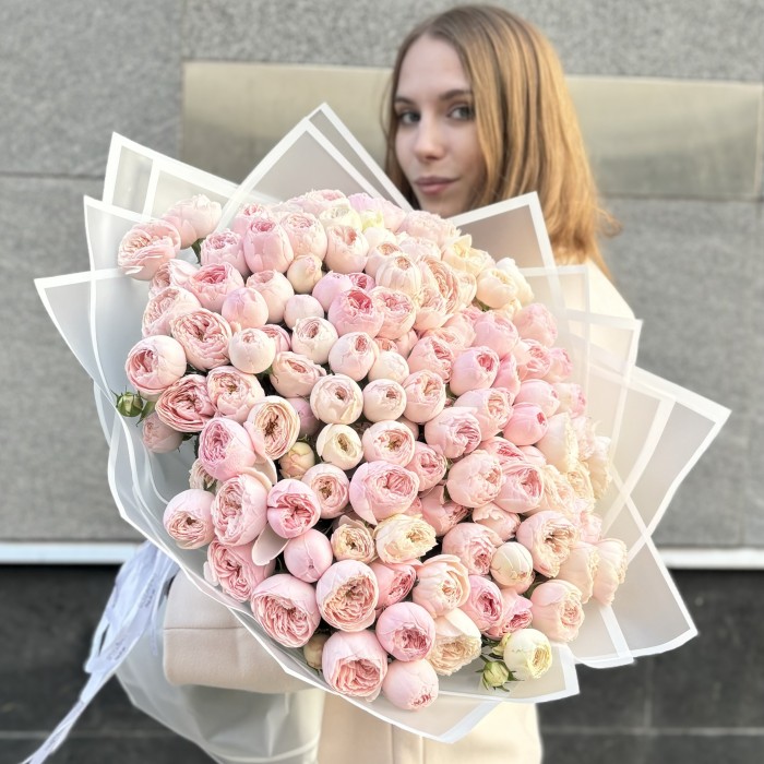 51 кустовая пионовидная роза Мансфилд Парк 60 см