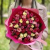 51 мини-роза малиновый микс