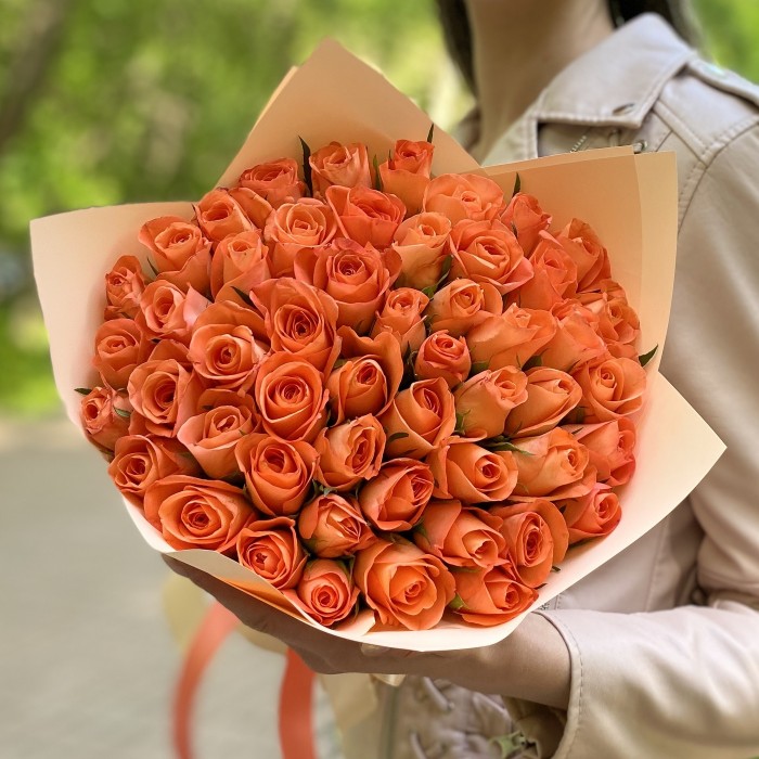 51 оранжевая роза Wow