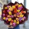 51 роза яркий микс