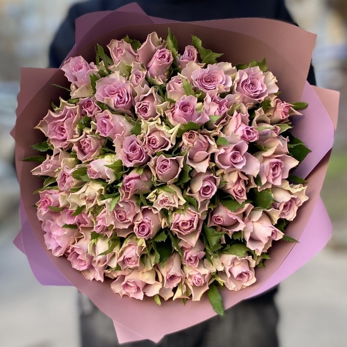 51 сиреневая роза мини Найтингеил