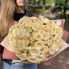 51 кремовая кустовая роза 40см