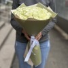51 белая роза 50 см