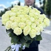 51 белая роза Мондиаль 80 см