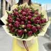 51 бордовый пион в упаковке