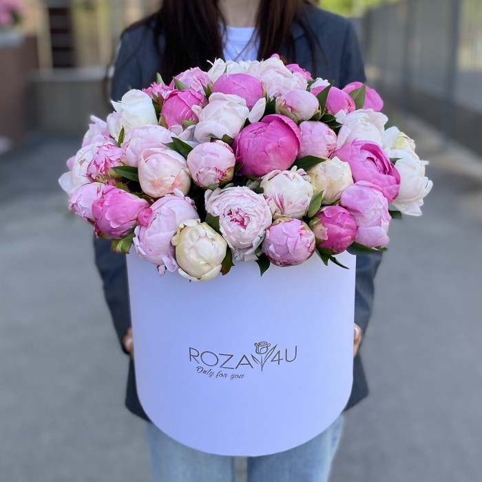 51 пион Микс в коробке