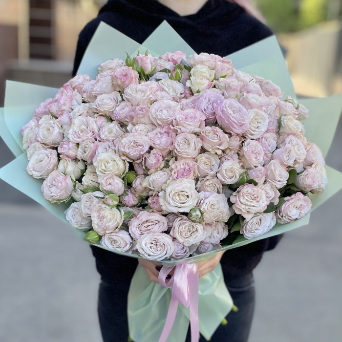 51 пионовидная кустовая роза Энджел Бомбастик