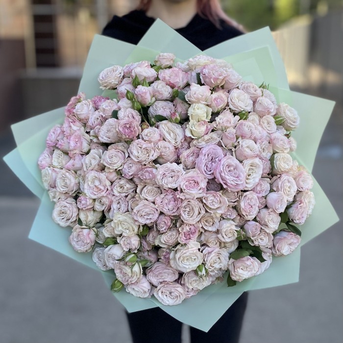 51 пионовидная кустовая роза Энджел Бомбастик