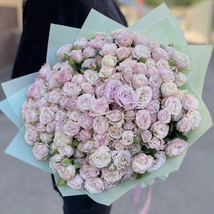 51 пионовидная кустовая роза Энджел Бомбастик