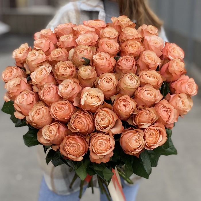 51 пионовидная роза Кахала 60 см