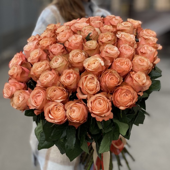 51 пионовидная роза Кахала 60 см