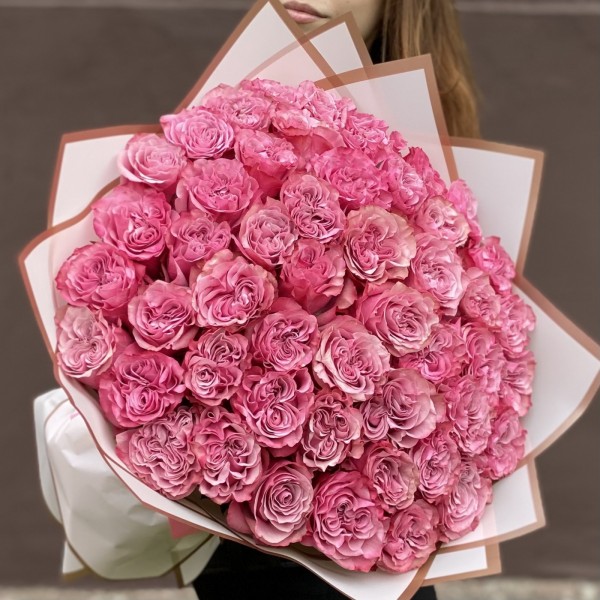 51 пионовидная роза Кантри блюз 50 см