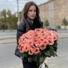 51 пионовидная роза Мандарин экспрешен 50 см