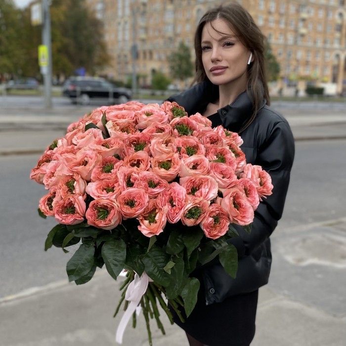 51 пионовидная роза Мандарин экспрешен (Mandarin X-pression)