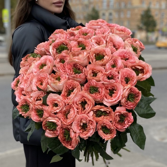 51 пионовидная роза Мандарин экспрешен (Mandarin X-pression)