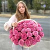 51 роза Кантри Блюз в корзине