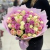 51 роза Розовый с Белым Микс