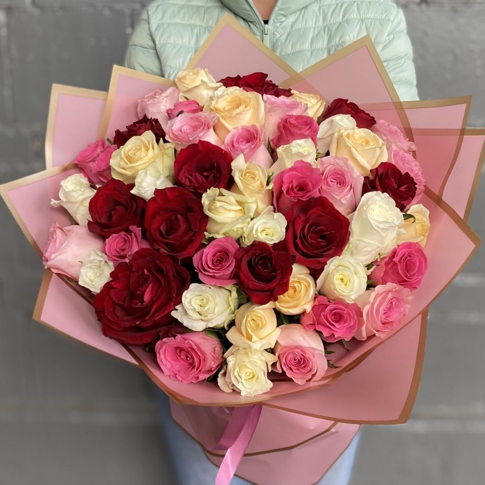 51 роза 60 см Леди Роуз