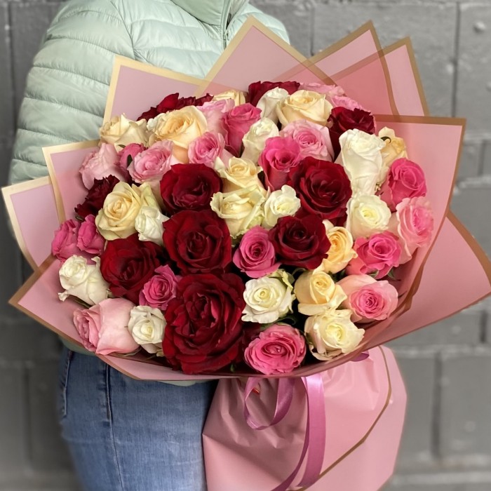 51 роза 60 см Леди Роуз