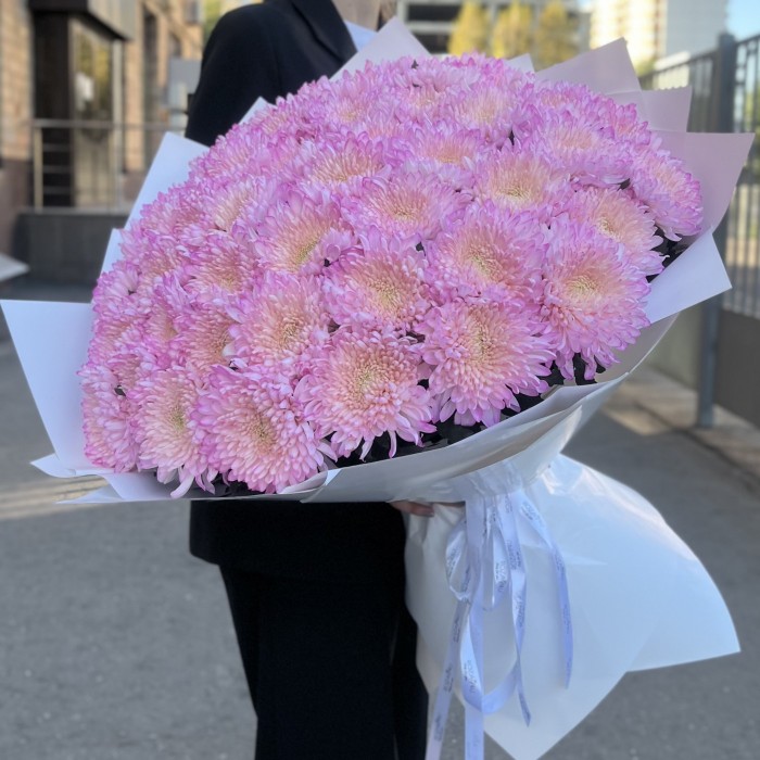 51 розовая хризантема Минка