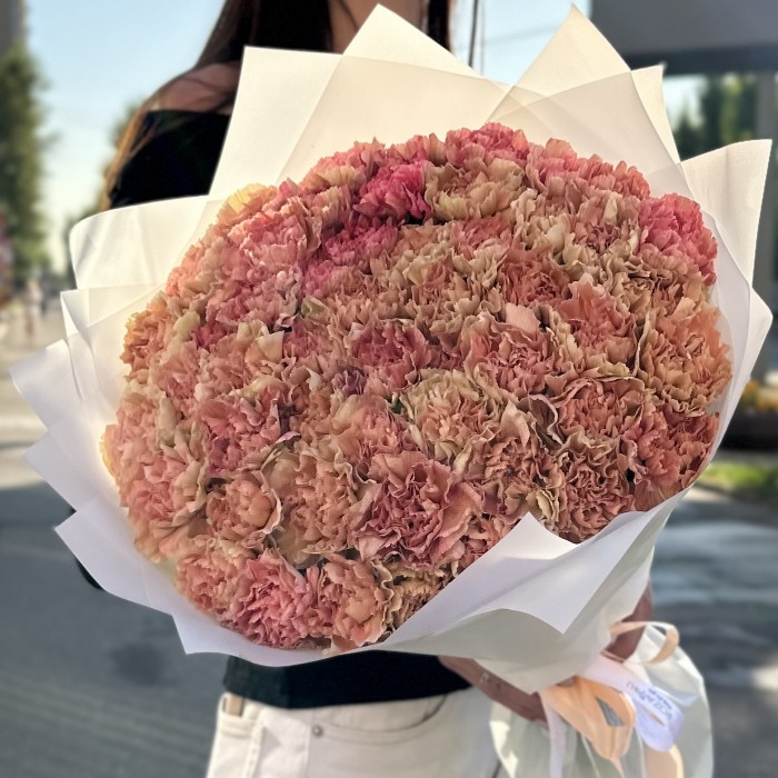 51 розово-персиковая гвоздика