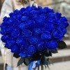 51 синяя роза 70 см