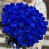 51 синяя роза 70 см