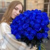 51 синяя роза 70 см