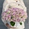 51 сиреневая роза в корзине
