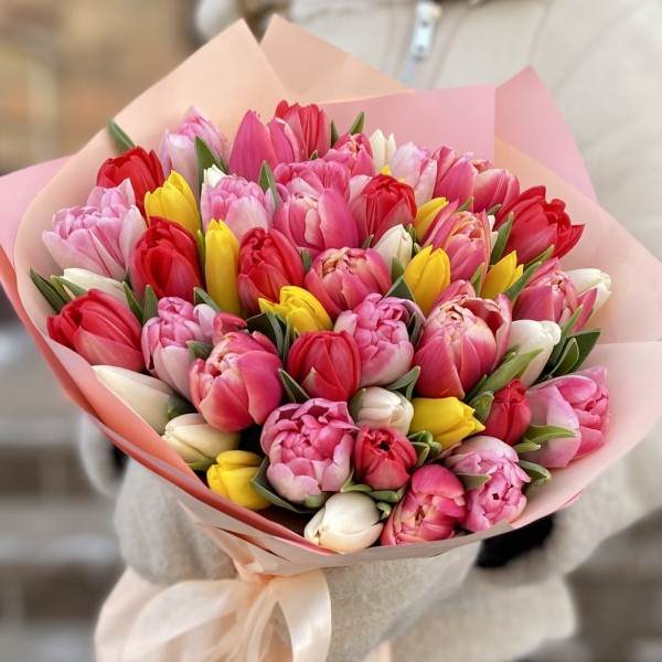 51 тюльпан Яркий микс