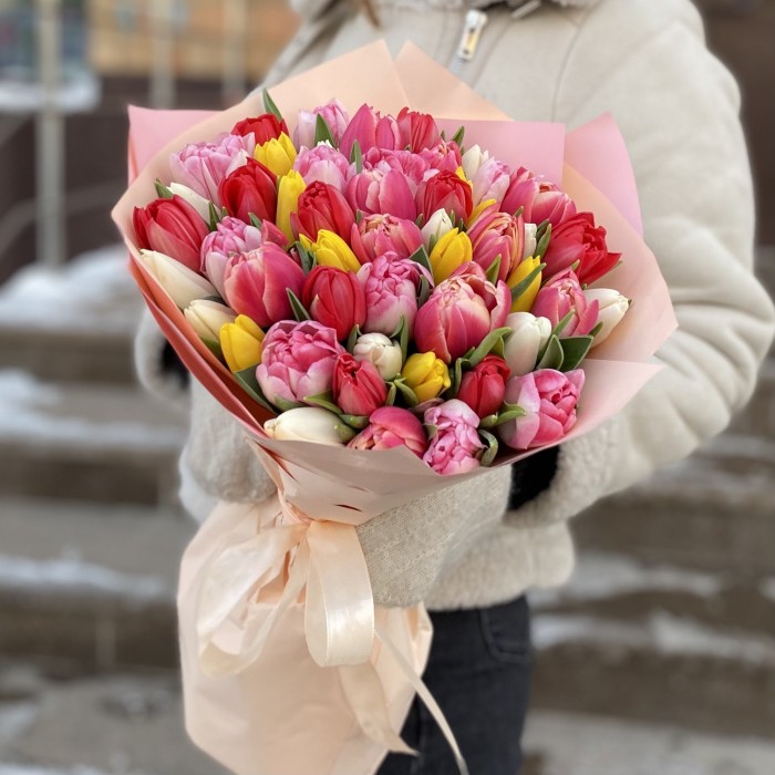 51 тюльпан Яркий микс