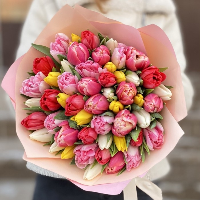 51 тюльпан Яркий микс