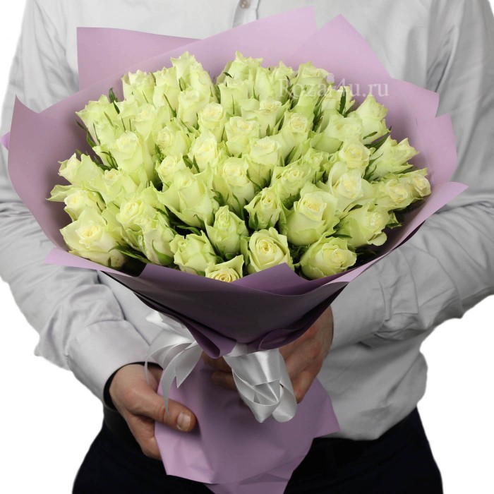 51 белая роза "Athena"