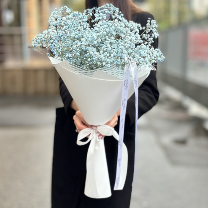 5 голубых гипсофил в упаковке