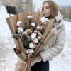 5 веток хлопка с эвкалиптом