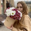 7 кустовых хризантем микс в коробке