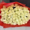 75 белых роз Мондиаль 80 см