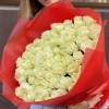 75 белых роз Мондиаль 80 см