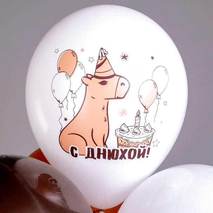 Облако воздушных шаров С днем рождения Капибары