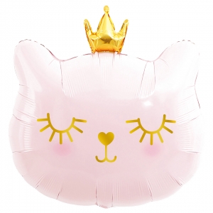 Шар фигура котенок принцесса (розовый)