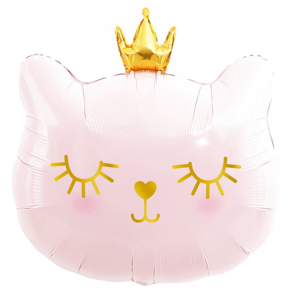 Шар фигура котенок принцесса (розовый)