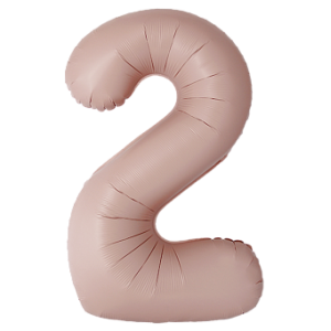 Винтажная роза фольгированный шар цифра 2